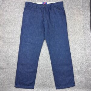 Best Made Co Pants Mens 36 Blue Japanese Fabric Utility Denim Work Jeans USA